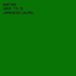 #087405 - Japanese Laurel Color Image